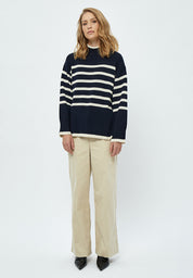 Minus MSLeonie Turtleneck Pullover 1550S NAVY STRIPE