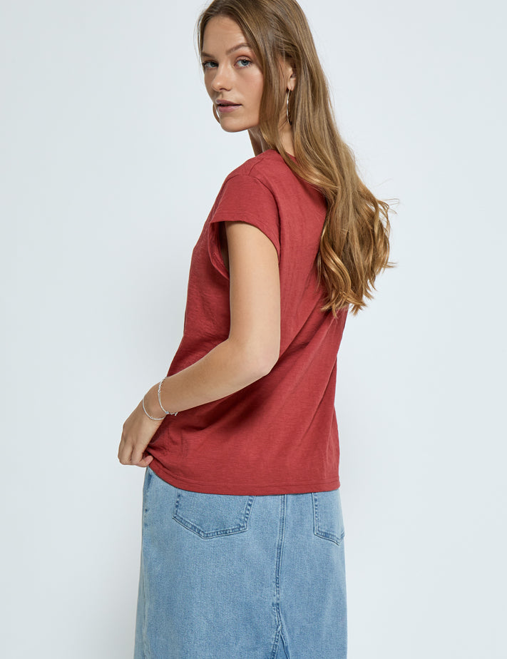 Minus MSLeti T-Shirt T-Shirt 6990 Barn Red