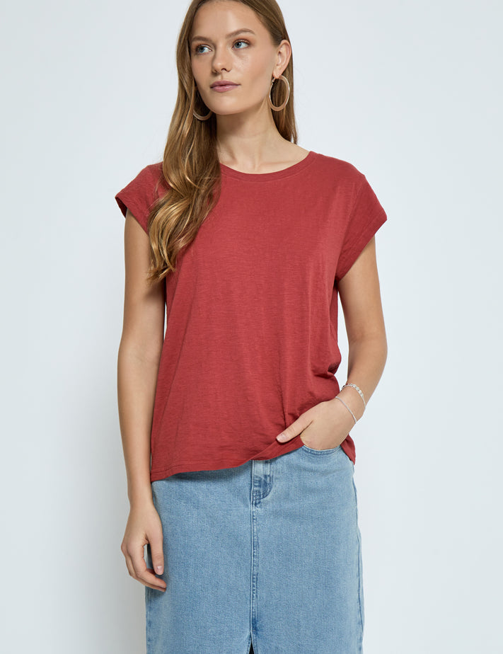 Minus MSLeti T-Shirt T-Shirt 6990 Barn Red