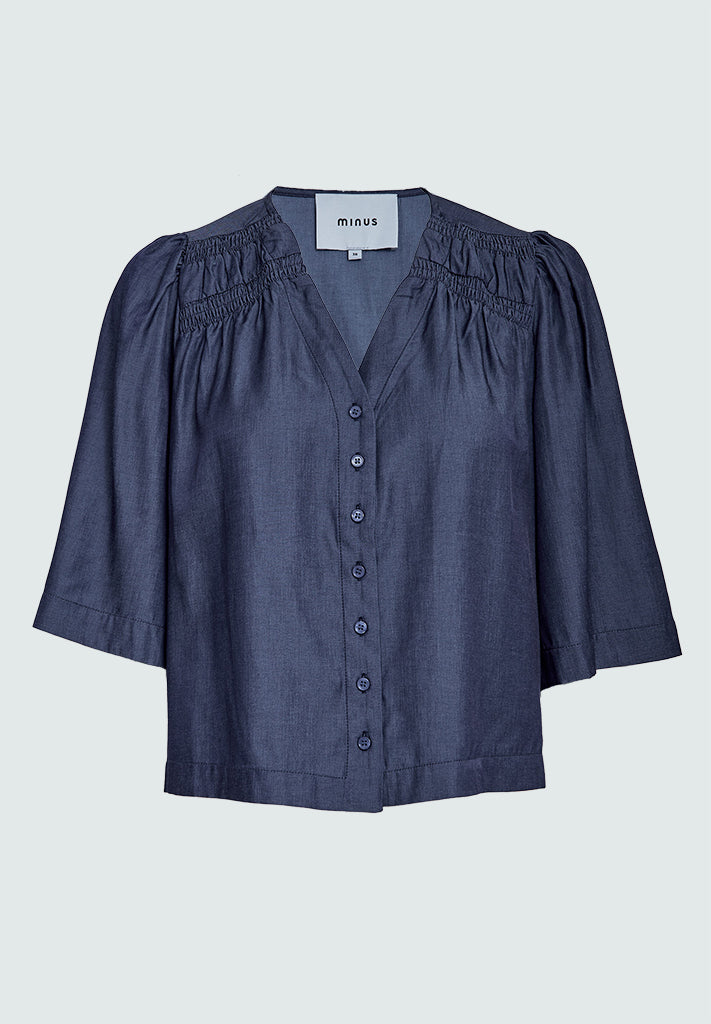 Minus MSLevana Shirt Skjorter 006 Dark Denim