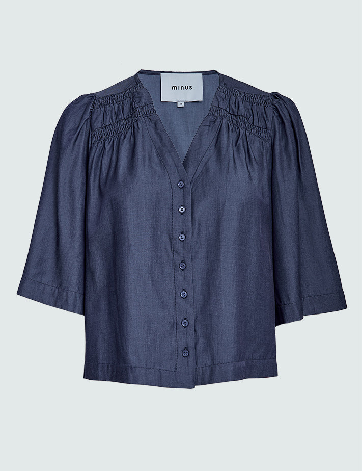 Minus MSLevana Shirt Skjorter 006 Dark Denim