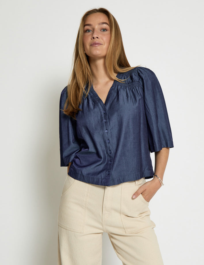 Minus MSLevana Shirt Skjorter 006 Dark Denim