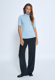 Minus MSLima Rullekrave Strik T-Shirt 1048 Ice Blue