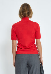 Minus MSLima Rullekrave Strik T-Shirt 4175 Tomato