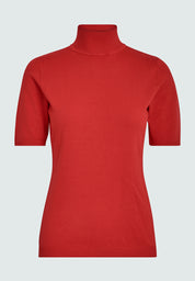 Minus MSLima Rullekrave Strik T-Shirt 4175 Tomato