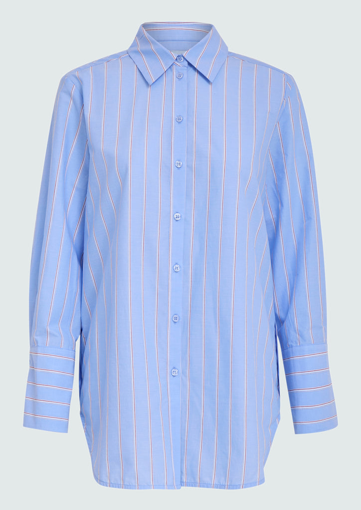 Minus MSLiora Oversize Skjorte Skjorter 1043 Citadel Blue