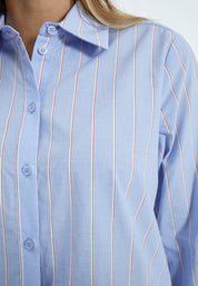 Minus MSLiora Oversize Skjorte Skjorter 1043 Citadel Blue