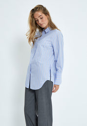 Minus MSLiora Oversize Skjorte Skjorter 1043 Citadel Blue