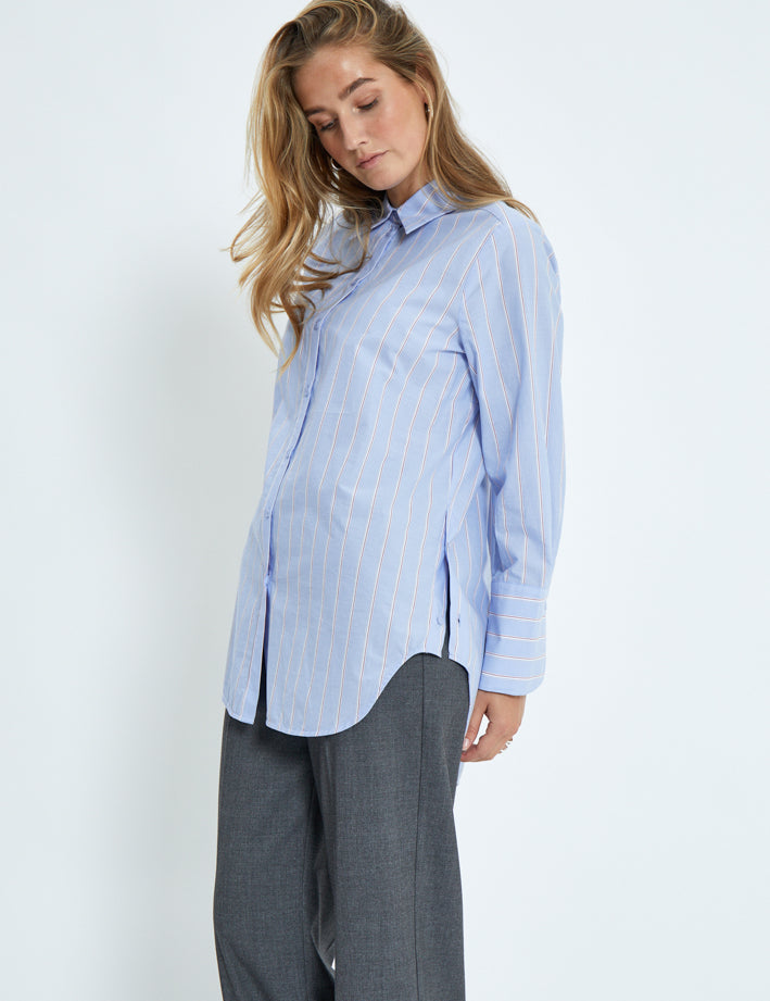 Minus MSLiora Oversize Skjorte Skjorter 1043 Citadel Blue