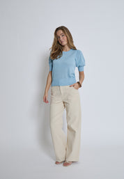 Minus MSLiva Metallic Pullover T-Shirt 1048MET Ice Blue Met.