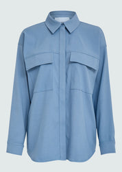 Minus MSLivina Oversize Skjorte Skjorter 1043 Citadel Blue