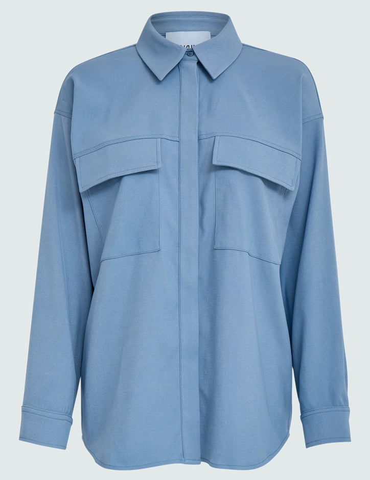 Minus MSLivina Oversize Skjorte Skjorter 1043 Citadel Blue