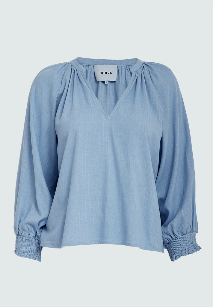 Minus MSLucina Blouse Bluser 1048 Ice Blue