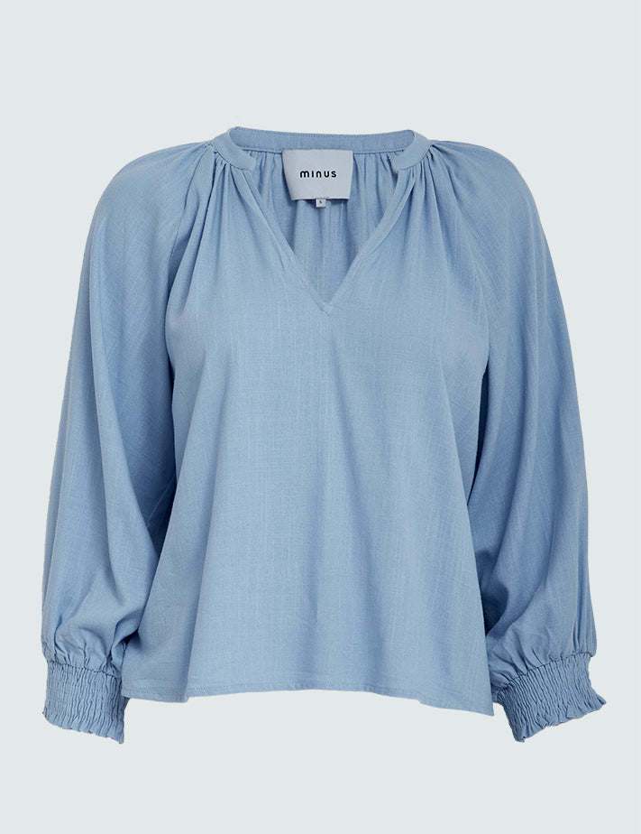 Minus MSLucina Blouse Bluser 1048 Ice Blue