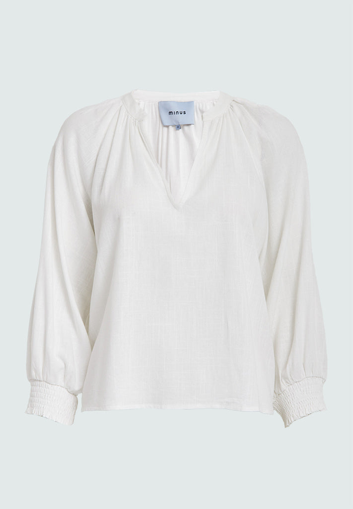 Minus MSLucina Blouse Bluser 235 Cloud Dancer