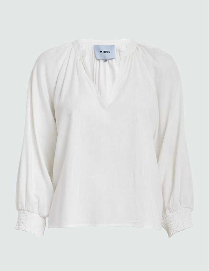 Minus MSLucina Blouse Bluser 235 Cloud Dancer
