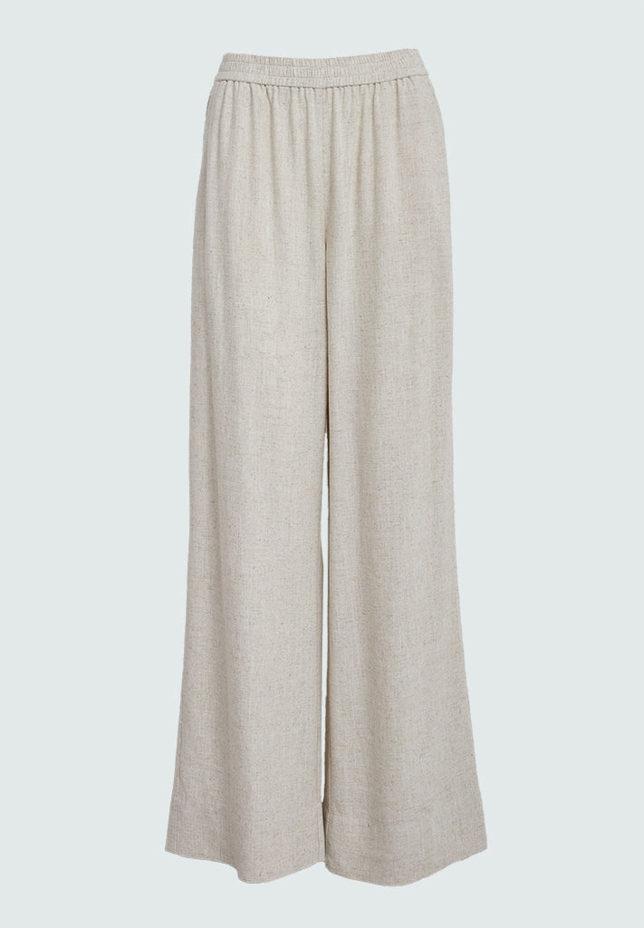 Minus MSLucina Mid Waist Pant Bukser 9015 Sand Gray