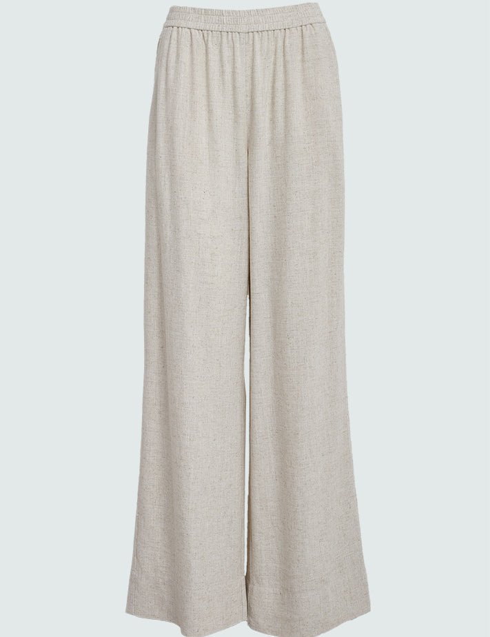 Minus MSLucina Mid Waist Pant Bukser 9015 Sand Gray