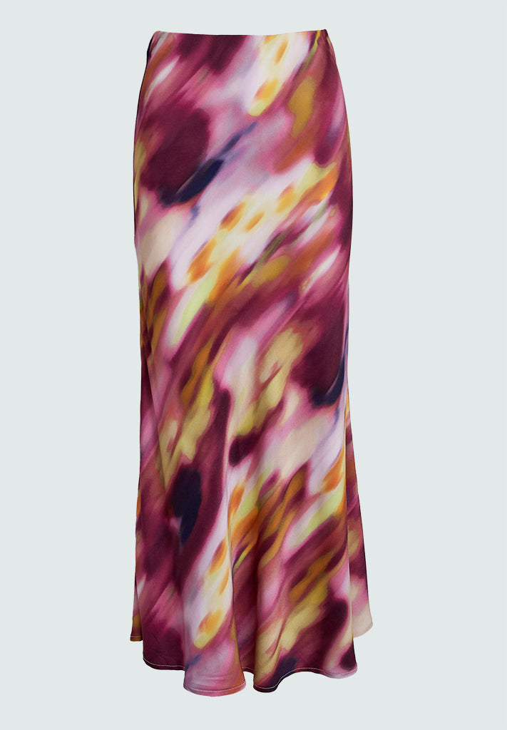 Minus MSLucinda Midi Skirt Nederdele 7140P Pastel Lilac Print