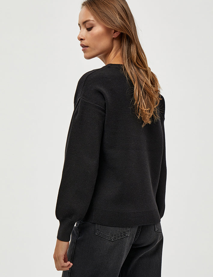 Minus MSLupi Strik Pullover Pullover Sort