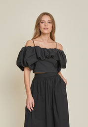Minus MSMagda Cropped Top Toppe Sort