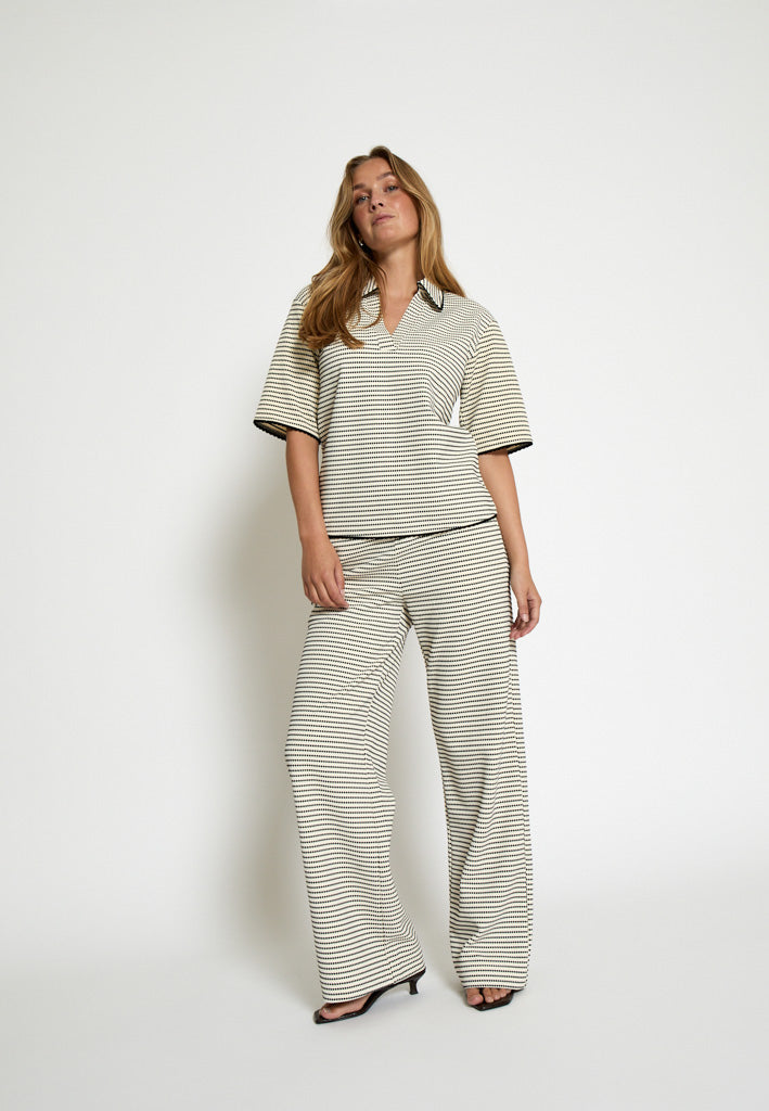 Minus MSMaki T-Shirt T-Shirt 100S Black Striped