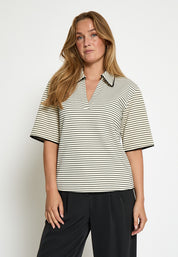 Minus MSMaki T-Shirt T-Shirt 100S Black Striped
