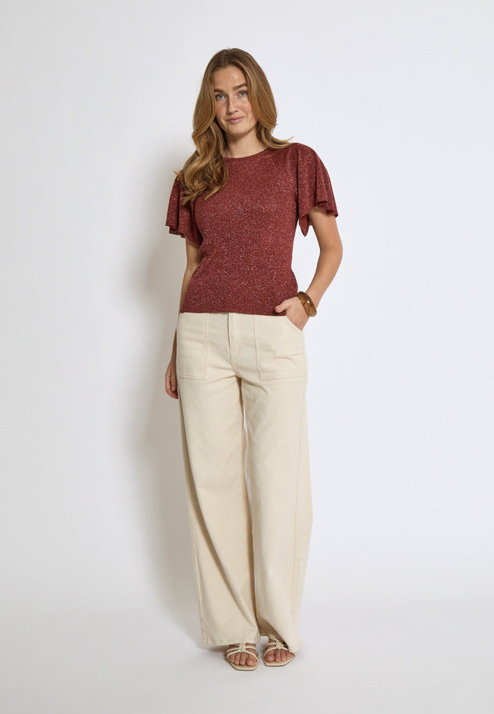 Minus MSMakia Knit T-Shirt T-Shirt 4800MET Smoked Paprika Met.