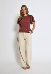 Minus MSMakia Knit T-Shirt T-Shirt 4800MET Smoked Paprika Met.