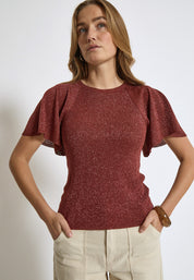 Minus MSMakia Knit T-Shirt T-Shirt 4800MET Smoked Paprika Met.