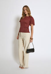 Minus MSMakia Knit T-Shirt T-Shirt 4800MET Smoked Paprika Met.