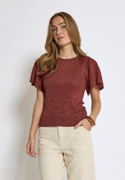 Minus MSMakia Knit T-Shirt T-Shirt 4800MET Smoked Paprika Met.