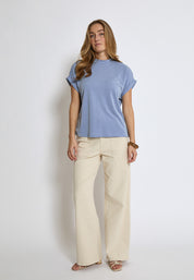 Minus MSMavelyn Bluse Toppe 1048 Ice Blue
