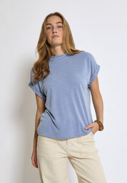 Minus MSMavelyn Bluse Toppe 1048 Ice Blue