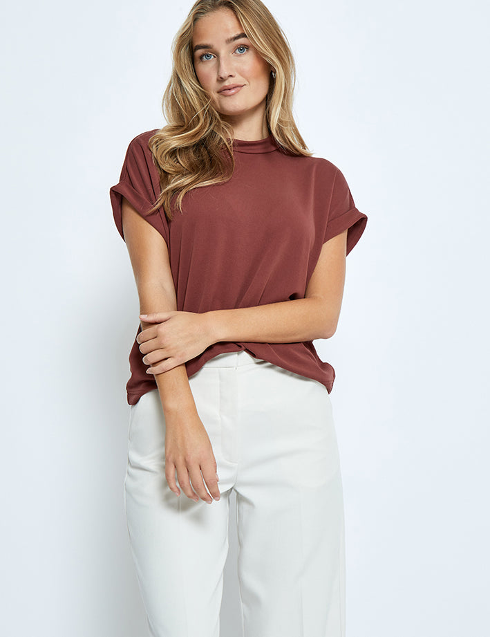 Minus MSMavelyn Bluse Toppe 5061 Madder Brown