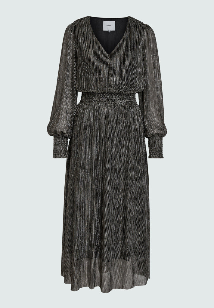 Minus MSMavena Midi Dress Kjoler 100MET Black Metallic