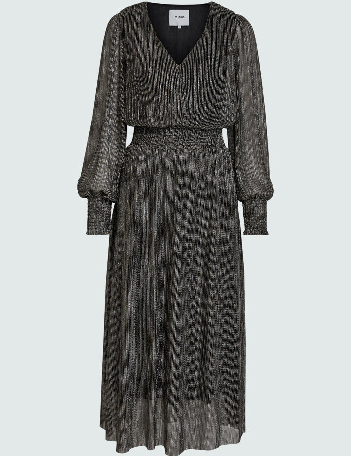 Minus MSMavena Midi Dress Kjoler 100MET Black Metallic