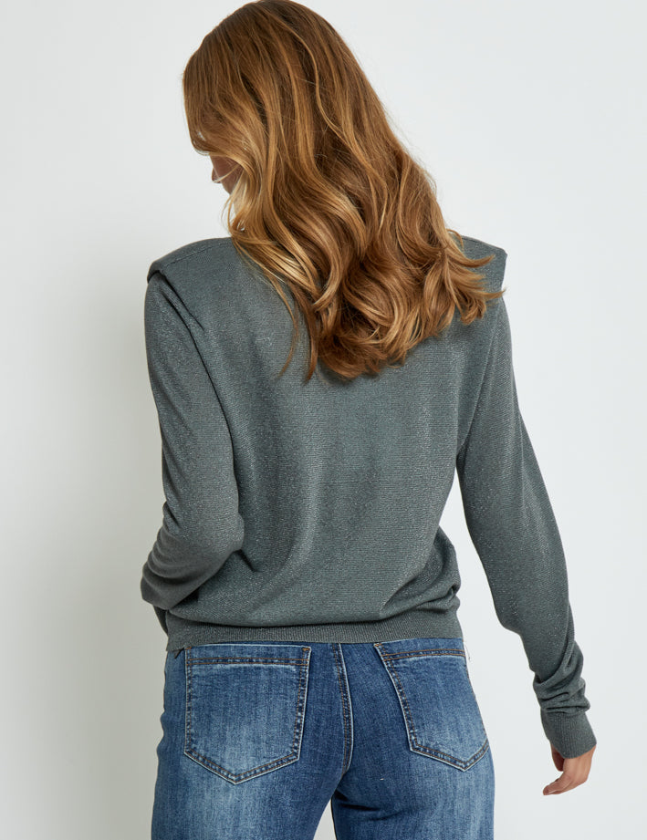 Minus MSMekira Pullover Pullover 148MET Gunmetal Metallic