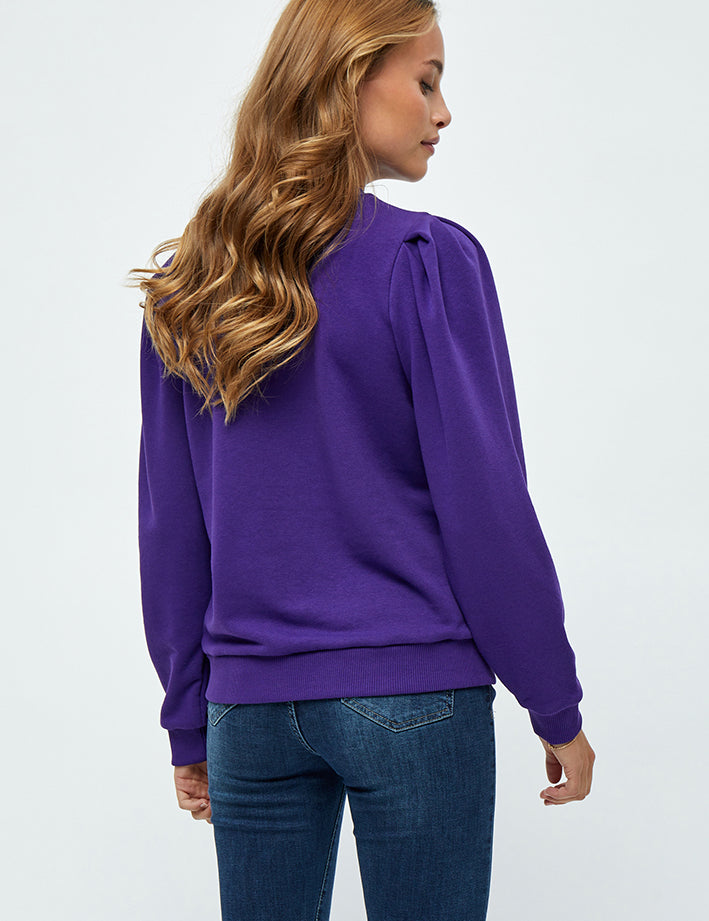 Minus MSMika Langærmet Sweatshirt Pullover 7432 Violet Indigo