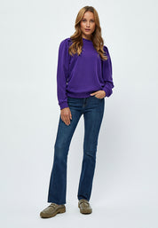 Minus MSMika Langærmet Sweatshirt Pullover 7432 Violet Indigo