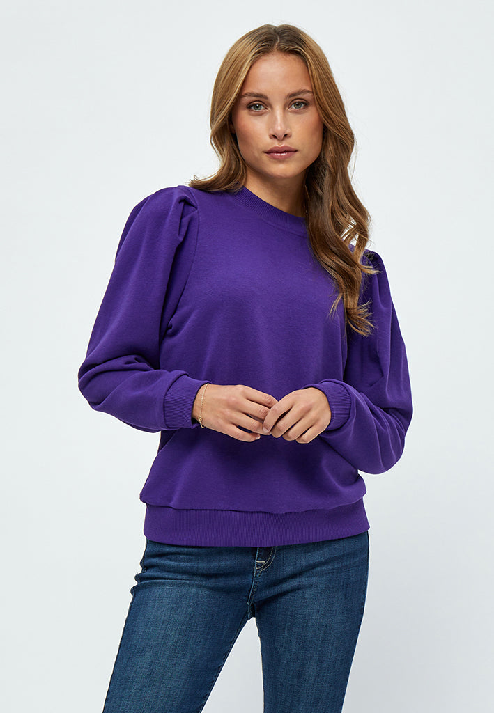Minus MSMika Langærmet Sweatshirt Pullover 7432 Violet Indigo