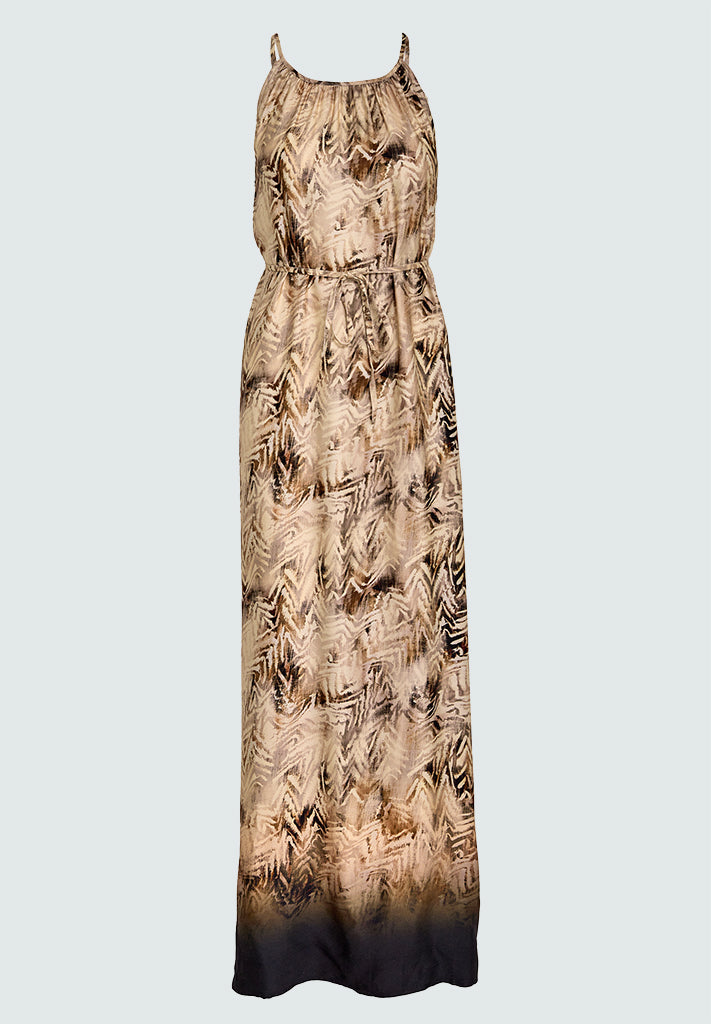 Minus MSMilena Maxi Dress Kjoler 9015P Sand Gray Print