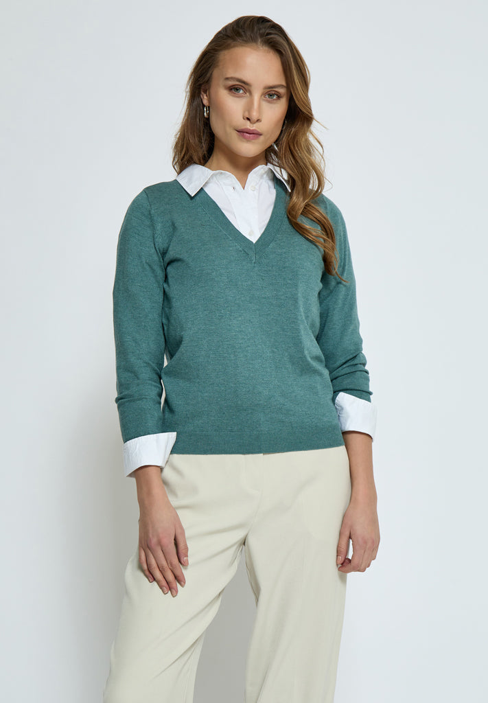 Minus MSMilla Strik Pullover Pullover 483 Sea Mist