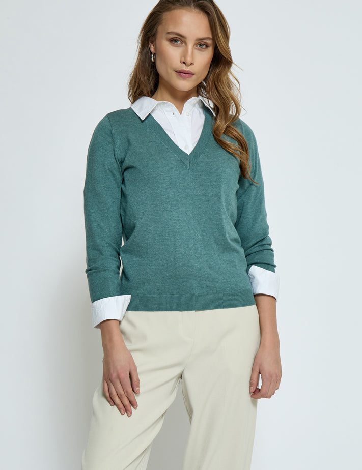 Minus MSMilla Strik Pullover Pullover 483 Sea Mist