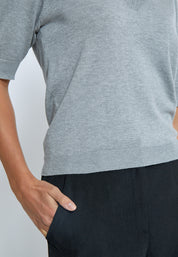 Minus MSMilla Strik T-Shirt T-Shirt 112M Light Grey Melange