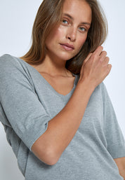 Minus MSMilla Strik T-Shirt T-Shirt 112M Light Grey Melange