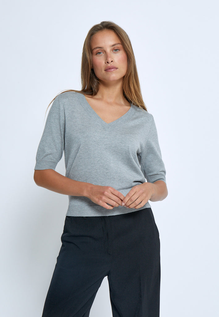 Minus MSMilla Strik T-Shirt T-Shirt 112M Light Grey Melange