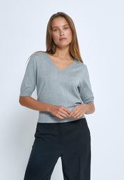 Minus MSMilla Strik T-Shirt T-Shirt 112M Light Grey Melange