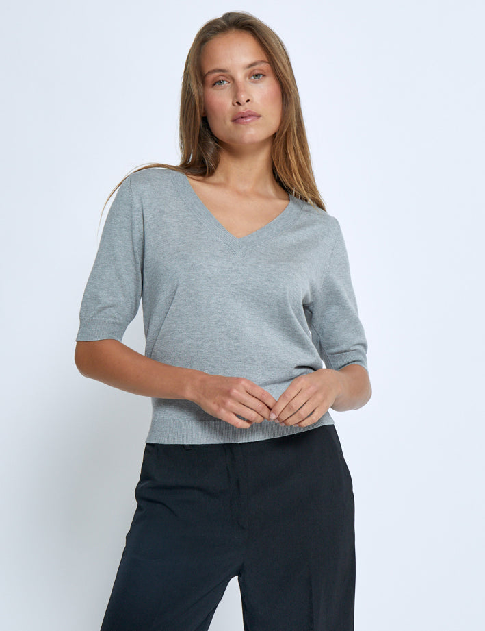 Minus MSMilla Strik T-Shirt T-Shirt 112M Light Grey Melange