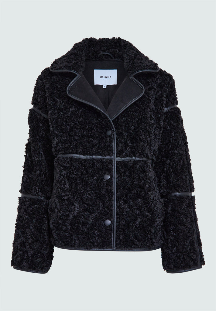 Minus MSMonica Faux Fur Jakke Jakker Sort